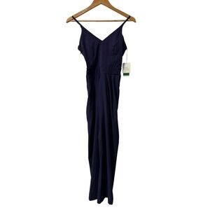 Halara Breezeful Jumpsuit Petite XS Navy V Neck Wide Leg Athleisure